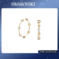 Swarovski CONSTELLA Womens Earrings 14K Crystal Stud Earrings สวารอฟสกี้ CONSTELLA ต่างหูคริสตัลสตั๊ดสำหรับผู้หญิง