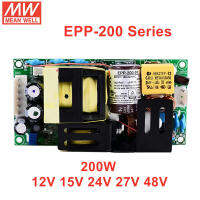 MEAN WELL PCB สไตล์ EPP-200 Series 200W AC-DC โมดูลประเภทแหล่งจ่ายไฟ PFC ฟังก์ชั่น12V 15V 24V 27V 48V