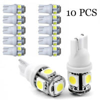 หลอดไฟ Led รถยนต์ W5w T10 5050 5smd,ไฟป้ายทะเบียนกว้างมาก10ชิ้น【fast】