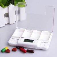 【CW】▼﹉☏  4 Pill Medicine Storage Timing Reminder Boxes Alarm Timer Pills Organizer Drug