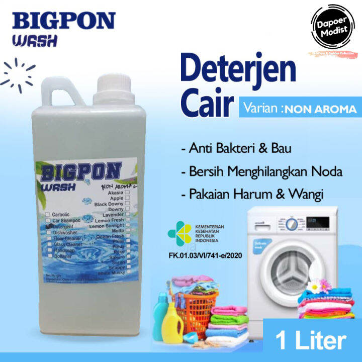 Deterjen Cair Sabun Cair Laundry Murah 1 Liter NON AROMA Harga