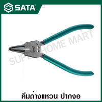 SATA คีมถ่างแหวน ปากงอ ขนาด 7 นิ้ว รุ่น 72002 ( External Snap Ring Pliers 7", Curved Tips )