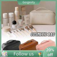 GORGESITY มัลติฟังก์ชั่นขนาดใหญ่พร้อมช่องแปรงแบ่ง Tas Kosmetik กระเป๋าแต่งหน้าขณะเดินทางกล่องจัดเก็บ