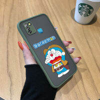 Jinsouwe เคสมือถือเคสโทรศัพท์เคส Infinix สมาร์ท5 X657 X657C การ์ตูน Doraemon สัตว์น่ารักแมวมีน้ำค้างแข็งโปร่งใสเคสใส่โทรศัพท์ Smart5กันกระแทกนุ่มฝาครอบเต็มขอบกล้องป้องกันกรณี