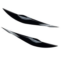 2pcs ABS Gloss Black Evil Eye Eyebrows for BMW 3 Series F30 Sedan F31 Wagon MP 2011-2019 Car Headlight Eyelids Lids Accessories