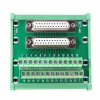 DB25-M6 Wire Terminal Block Double Female Head DIN Rail Mount โมดูลอินเทอร์เฟซไฟฟ้า Connector Cable Terminal Connectors