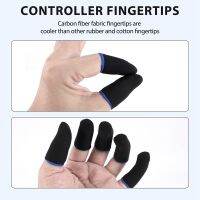 18-Pin Carbon Fiber Finger Sleeves For PUBG Mobile Games Press Screen Finger Sleeves(16 Pcs)