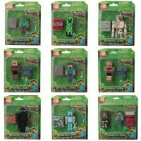 ◎♈Aernongyeyou Tng Store ชุด Berlian Mainan Minecraft Steve Alex งานฝีมือเหมืองเค้กวันเกิดคลังสินค้าพร้อมตกแต่งท็อปเปอร์