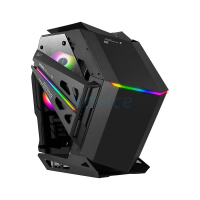 mATX CASE (NP) TSUNAMI PROTECTOR MECHA KK (BLACK,ABLAZE ARGB FAN*2)