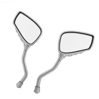 ♞✑☑ 2Pcs/Pair 10mm Stylish Design Modified Plated Motorcycle Mirror Rearview Mirror Back Side E-Bike Moto Mirrors for Motorcycle