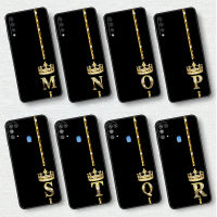 Like 2023wartRose Gold 26 Letters M R P Z Case For Samsung Galaxy A50 A20e A70 A10 A40 A20s A10 M30s M23 M51 M31s Black Soft Phone Cover ！