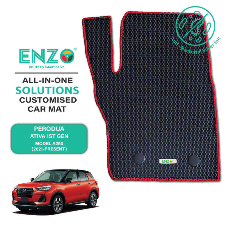 ENZO Car Mat Perodua Ativa 1st Gen Model A250 (2021Present) Lazada