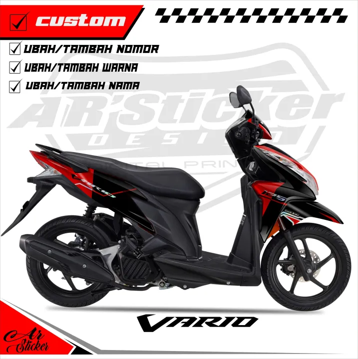 Decal Vario Techno 125 Hologram Pelangi, Chrome - Stiker Dekal Vario