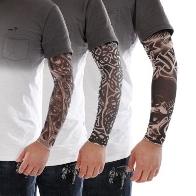 6pc Tattoo Sleeve Arm Warmer Unisex Summer Sunscreen UV Protection Outdoor Cycling Sport Running Elastic Protector In Stock Sleeves
