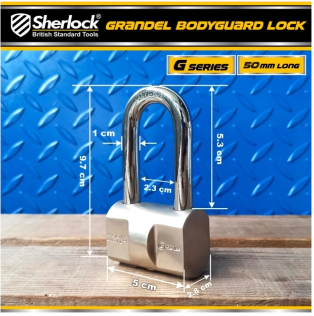 Gembok Original Sherlock Tool Bodyguard Seri G Mm Panjang Lazada