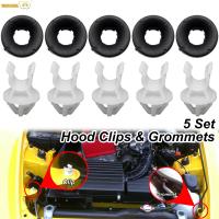 5ชุด Bonnet Rod Hood Stay Prop สนับสนุนคลิป Grommet Clamp สำหรับ Honda Accord CR-V HR-V Civic สำหรับ Acura TSX RDX รถ Clamp Fastener