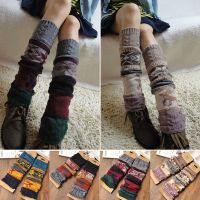 【CW】 1 Warm Boot Socks Knitted Leg Warmers Gaiters Over Knee Knitting Cover Thigh Legwarmers