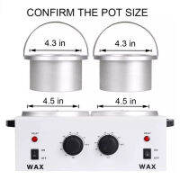 [ส่งฟรี] DOUBLE WAX WARMER พร้อมส่ง  หม้อคู่ เครื่องแว็กซ์กำจัดขน หม้อแว๊กซ์ขน ฮอลลีวูดแว็กซ์ ทำเองง่ายๆ DOUBLE POT WAX WARME...[รหัสสินค้า]1315