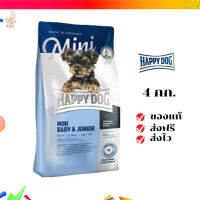 ?จัดส่งฟรี HAPPY DOG Mini Baby &amp; Junior สำหรับลูกสุนัขพันธุ์เล็ก 4 Kg. เก็บเงินปลายทาง ✨