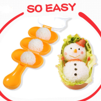 20211Pcs DIY Cute Mini Rice and Vegetable Roll Mold Meat Ball Maker Sushi Onigiri Tool Kitchen Gadgets Food Grade PP Material