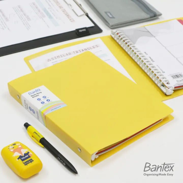 Bantex B5 Trendy Multi Ring Binder 26 Hole Fresia Yellow 3126 36 ...