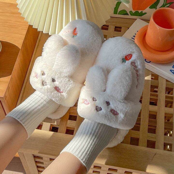 ขายดีที่สุด-ioztt2023-antovo-cotton-cartoon-warm-slippers-indoor-shoes-kawaii-baotou