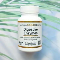 เอนไซม์ย่อยอาหาร เหมาะสำหรับผู้ทานมังสวิรัติ Digestive Enzymes Suitable for Vegetarians 90 Veggie Capsules (California Gold Nutrition®)