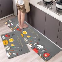 Oilproof Kitchen Mat Modern Home Doormat Entrance Door Anti-Slip Bathroom Floor Rugs Carpet Living Room Kitchen Rug with Cushion