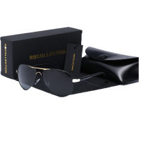 R.BCOLLECTION 2018 Polarized UV400 Pilot Men Sunglasses Brand male Driving Retro Sun Glasses Mirror Light Sunglasses with case