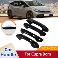 สำหรับ Cupra Born 2021 2022 2023เงาดำหรูหราที่จับประตูสติกเกอร์ปิดตัดแต่งรถสไตล์ฟิล์มป้องกันอุปกรณ์เสริม