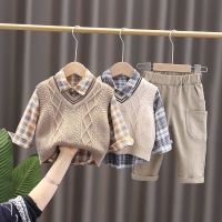 [COD] Boy baby three-piece suit 2022 new spring and autumn young childrens fashion boy 0-1-5 years old vest