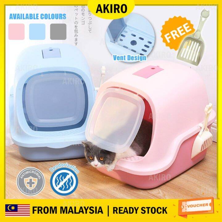 AKIRO CLEAR STOCK Malaysia Japanese Style Cat Litter Toilet Box Jumbo