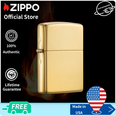 Zippo Armor High Polish Brass Pocket Lighter | Zippo 169 ( Lighter Without Fuel Inside )ทองเหลืองโปแลนด์สูง（ไฟแช็กไม่มีเชื้อเพลิงภายใน）