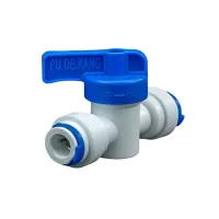 1/4" 3/8" OD Tube Tap Shut off Ball Valve POM Quick Fitting Connector Tee Elbow Reducer Aquarium RO Water Filter Reverse Osmosis Valves