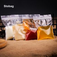 {Receive Yali} StoBag 100ชิ้นเล็กใสหนาถุงพลาสติกซิปล็อกปิดผนึกเองสำหรับเครื่องดื่มแยมเครื่องปรุงรสแยมที่เก็บกระเป๋าผ่านการตรวจสอบการรั่วไหล