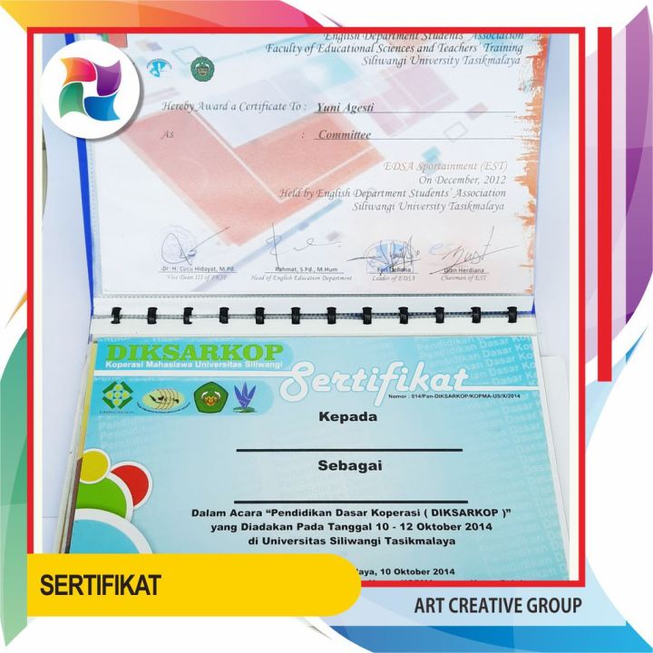 PRINT DAN DESAIN SERTIFIKAT PAKET UKURAN A4 / SERTIFIKAT KEJUARAAN ...