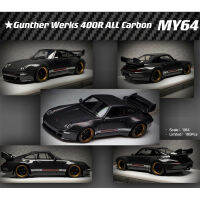 MY64ในสต็อก1:64 911 ther Werks 993 400R คาร์บอนเต็ม GT ปีกล้อทองเรซิ่นภาพสามมิติรถรุ่นเก็บขนาดเล็กคาร์รอส