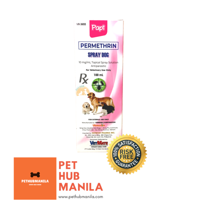 Papi Permethrin Topical Spray Solution for Dogs 100ml Lazada PH