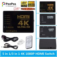 【DT】PzzPss HDMI Switcher 4K HD1080P 3 5 Port HD Switch Selector Splitter With Hub IR Remote Controller For HDTV DVD TV BOX Z2  hot