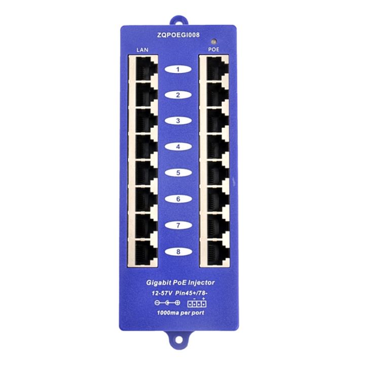 802-3af-poe-mid-span-mode-b-security-gigabit-8-port-poe-injector-networking-poe-injector-for-mikrotik-ubiquiti