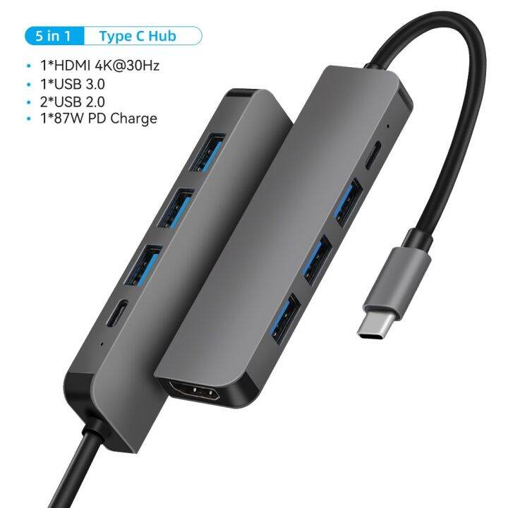 usb-c-ศูนย์กลางสำหรับ-macbook-pro-air-8-in-1ฮับสำหรับแล็ปท็อปอะแดปเตอร์ชาร์จ8พอร์ตแท่นวางมือถือ-rj45-hdmi-usb-3-0-pd-tf-การ์ด-sd-splitter-feona