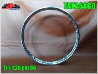 "TAKASAGO" "CHROME" STEEL WHEEL RIM 17x1.20 (DOT 36) for MOTORCYCLE // วงล้อเหล็ก (ชุบโครเมียม) TAKASAGO 17x1.20 (36 รู) สำหรับมอเตอร์ไซค์ทั่วไป