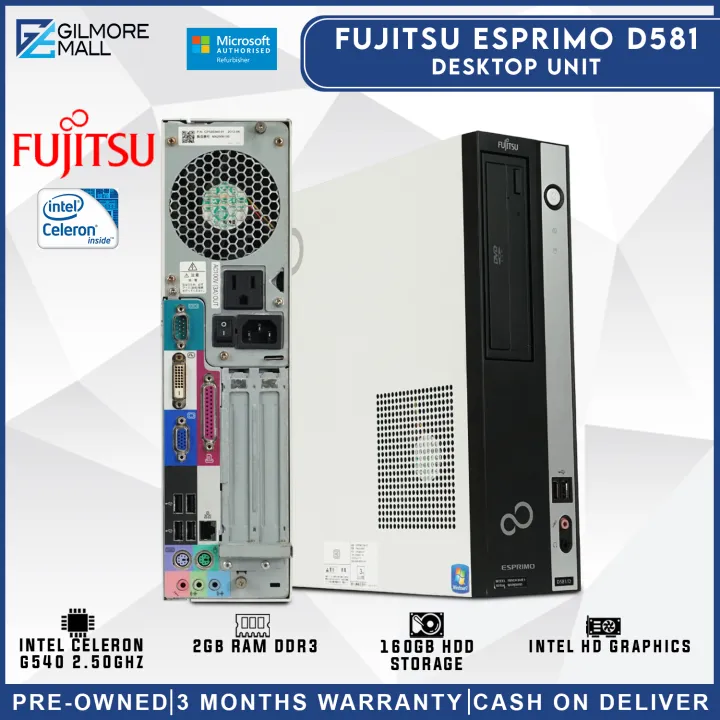 Fujitsu Esprimo D581 Slim CPU | Intel Celeron G540, 2GB RAM