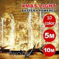 5/10M LED ทองแดงสายไฟสายไฟกันน้ำโคมไฟวันหยุดสำหรับ Fairy Christmas Tree งานแต่งงานตกแต่ง #1