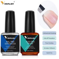 ชุดทำเล็บ Venalisa เซ็ตคู่ไล่ความชื้นกันเชื้อรา+ไพรเมอร์ Nail Prep Dehydrator(น้ำยาไล่ความชื้นกันเชื้อรา ไม่ต้องอบ ใช้ทาเล็บจริง ก่อนต่ออะคริลิคหรือUV gel)(Nail Primerป้องกันการหลุดร่อน เพิ่มการยึดเกาะ)