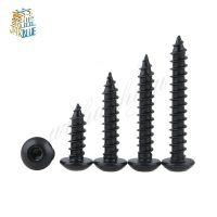 20/50Pcs M3 M4 M5 M6 Pan Head Hexagonal Self Tapping Screw Flat Head Screws Black 8.8 High Strength SS32