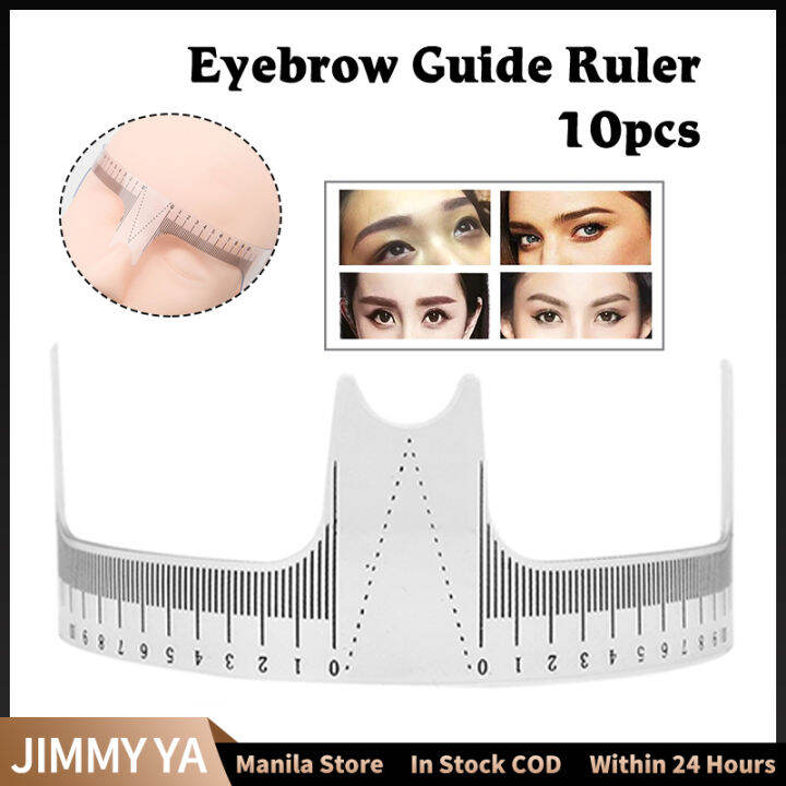 10PCS Eyebrow Guide Ruler Eyebrow Grooming Positioning Stencil Shaper ...