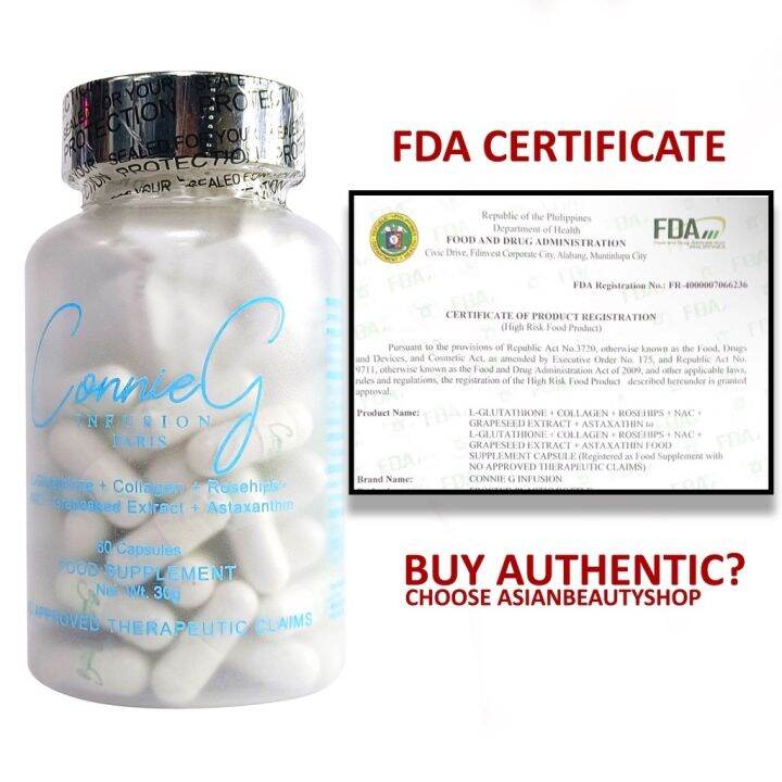 Connie G Infusion Paris Combination Glutathione Collagen Rosehips NAC
