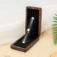 Ring Storage Box Gift Box Wedding Ring Box Black Walnut Ring Box Ring Box Ring Box With LED Light