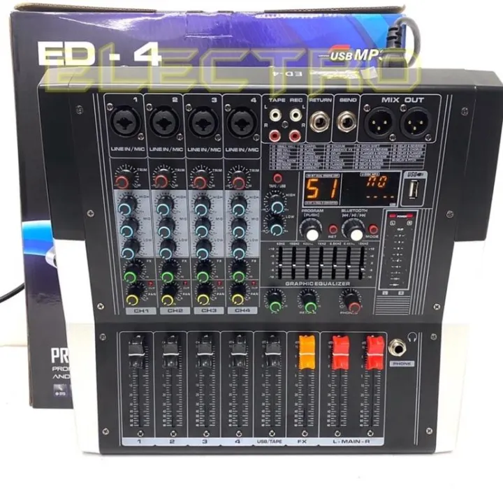 TERBARU power mixer black spider ED4 original 4channel/amplifier